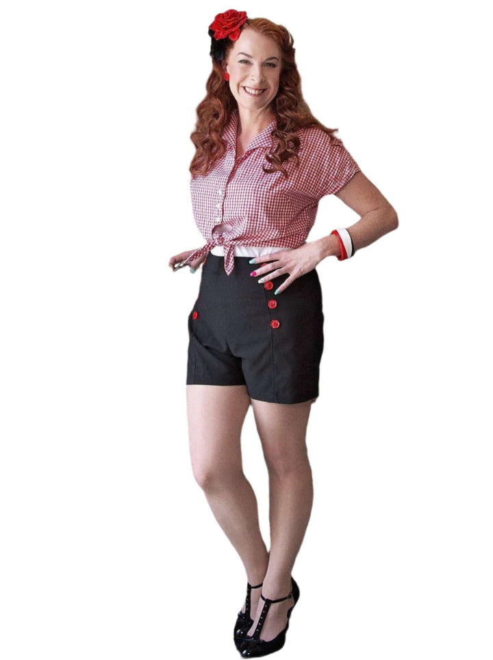 Pin Up Shorts- Black - Poison Arrow Retro