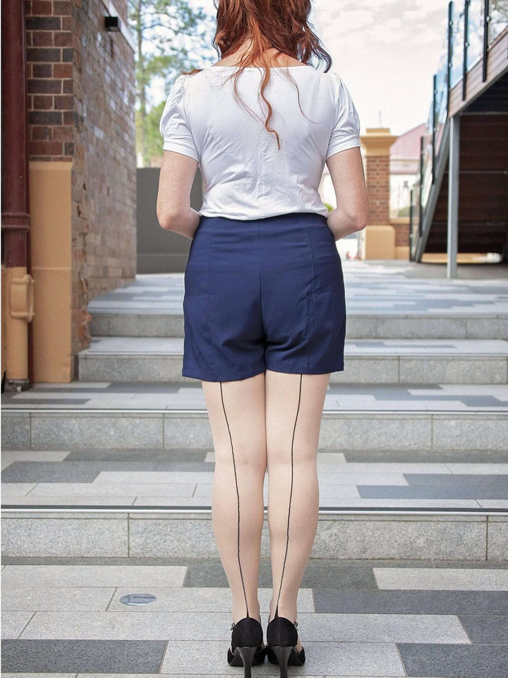 Pin Up Shorts- Nautical Navy - Poison Arrow Retro