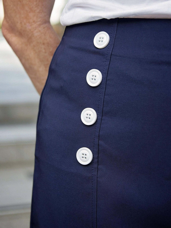 Pin Up Shorts- Nautical Navy - Poison Arrow Retro