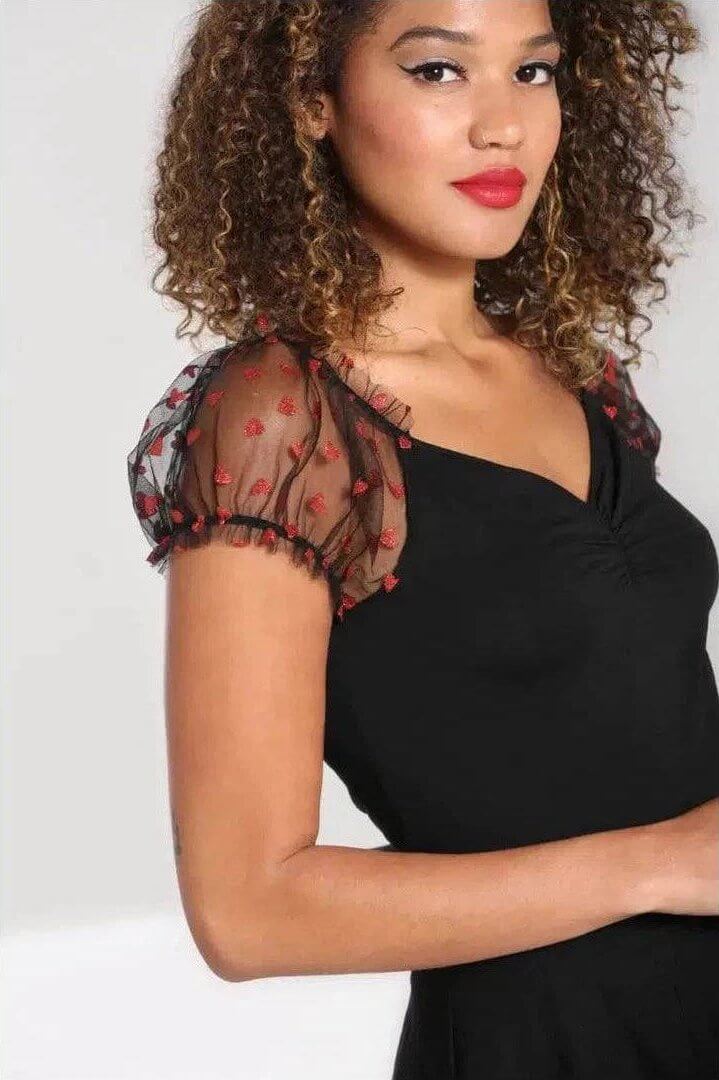 Hell Bunny Bianca Top - Poison Arrow Retro