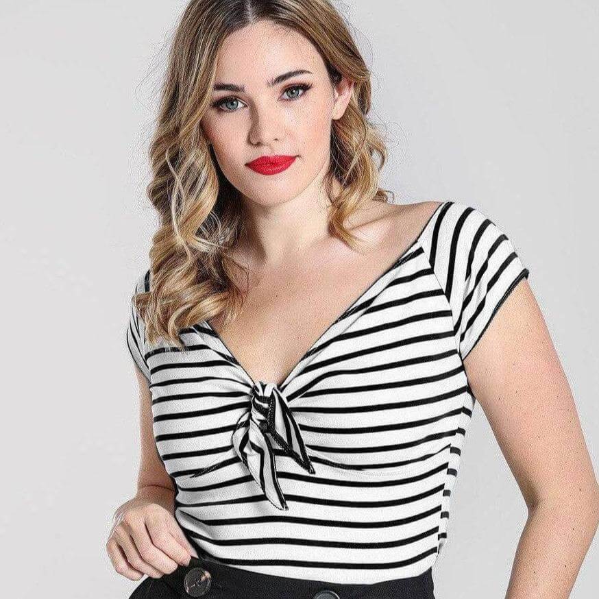 Hell Bunny Dolly Top - Poison Arrow Retro