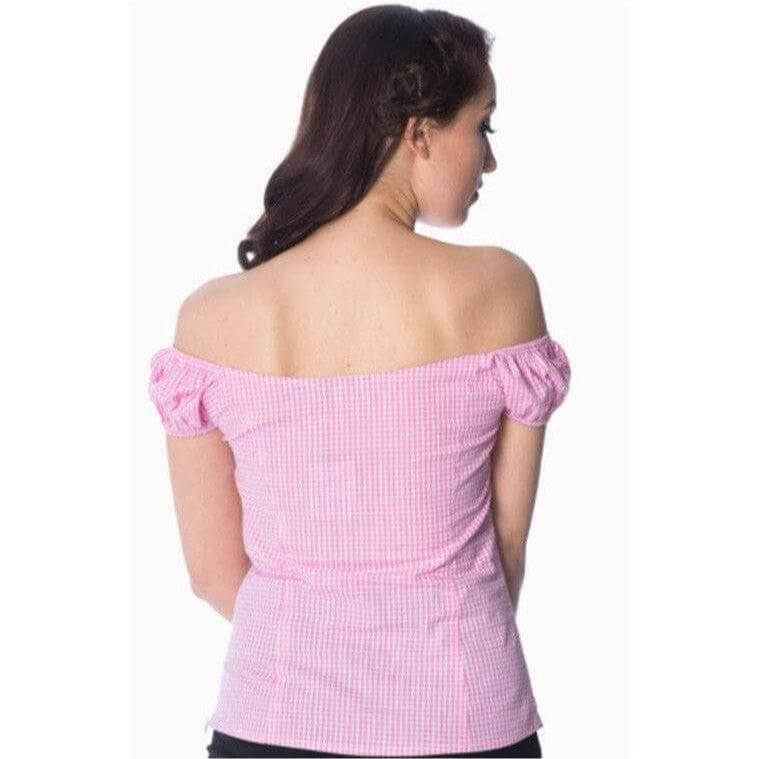 Summer Loving Gingham Pink Shirt - Poison Arrow Retro