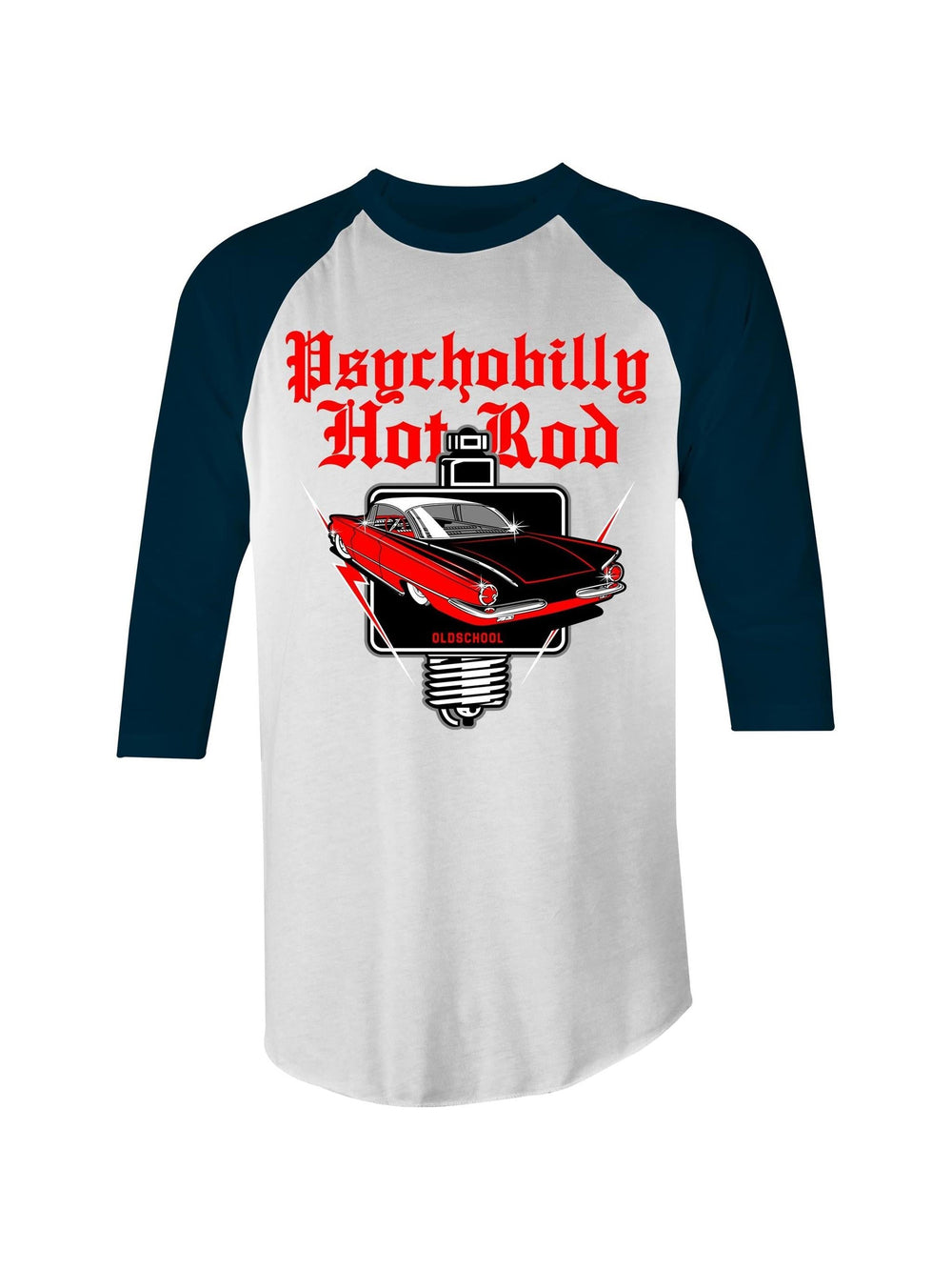 Psychobilly Hotrod Raglan - 3/4 Sleeve T-Shirt