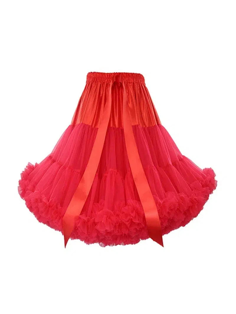 Red Fluffy Petticoat 55cm