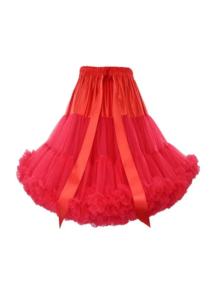 Red Fluffy Petticoat 55cm