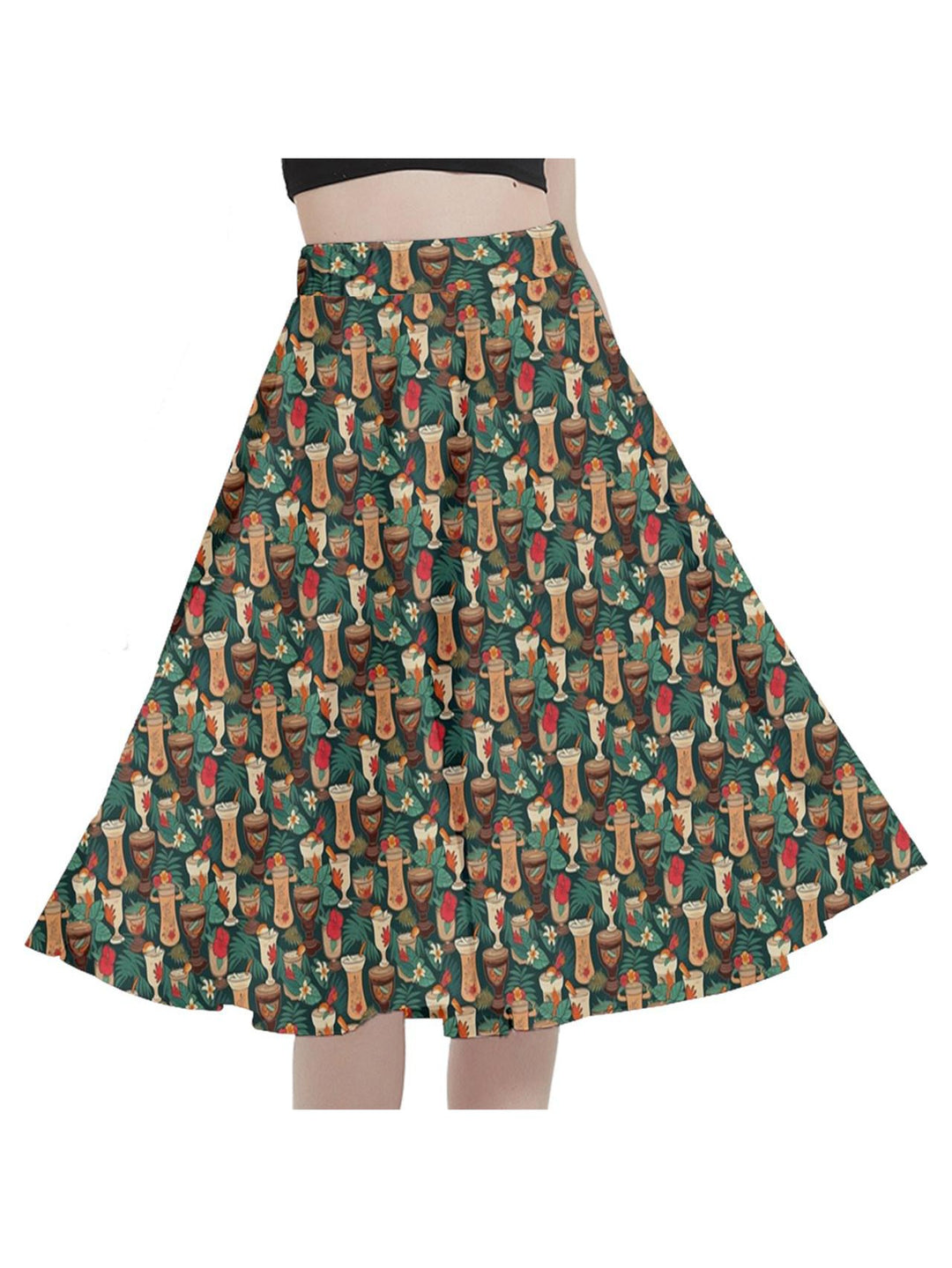 Retro Tiki Luau Full Circle Skirt