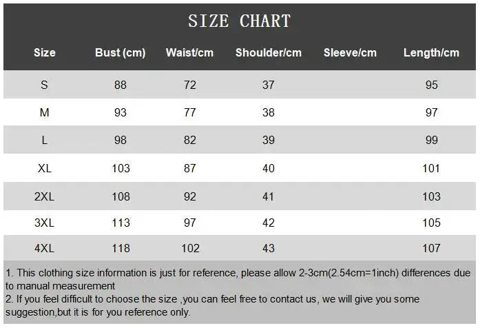 Size chart for Rose Romance Vintage Swing Dress showing bust, waist, shoulder, sleeve, and length measurements.