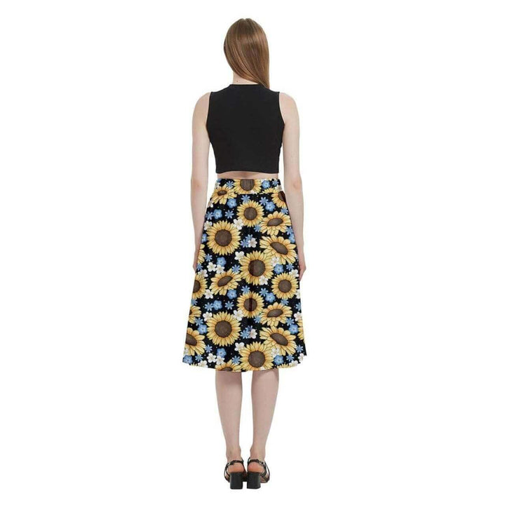 Sunflowers Full Circle Skirt - Poison Arrow Retro