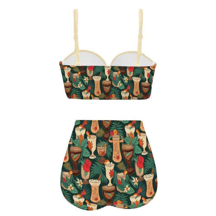 Retro Tiki Luau High Waist Retro Bikini - Poison Arrow Retro