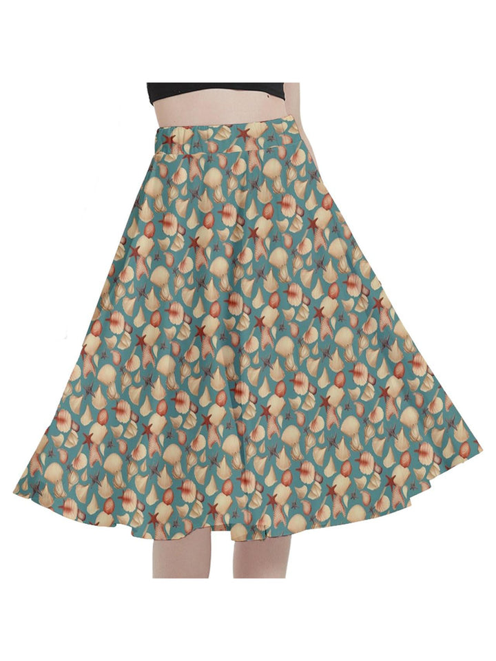 Vintage Seashells Full Circle Skirt