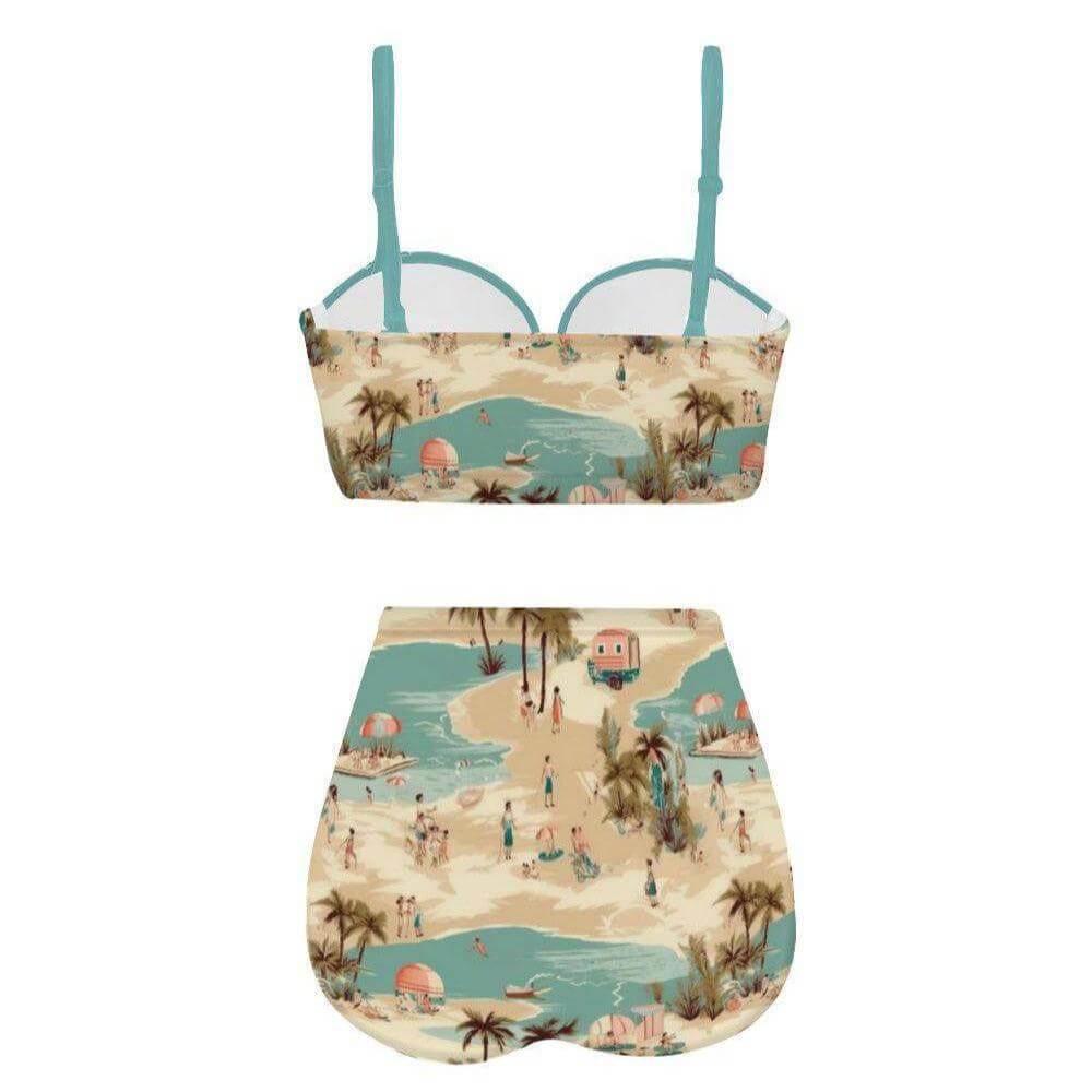 Vintage Vacation High Waist Retro Bikini - Poison Arrow Retro