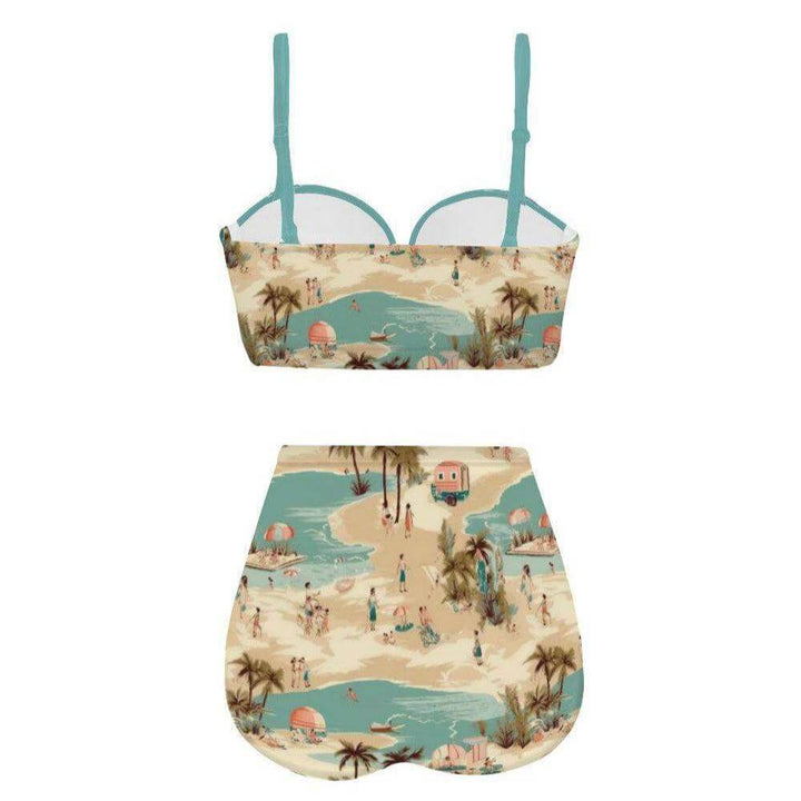 Vintage Vacation High Waist Retro Bikini - Poison Arrow Retro