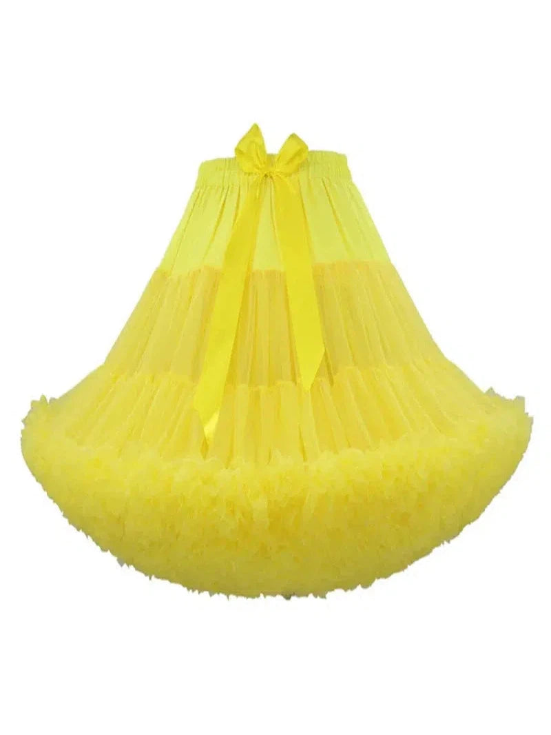 Yellow Fluffy Petticoat 55cm