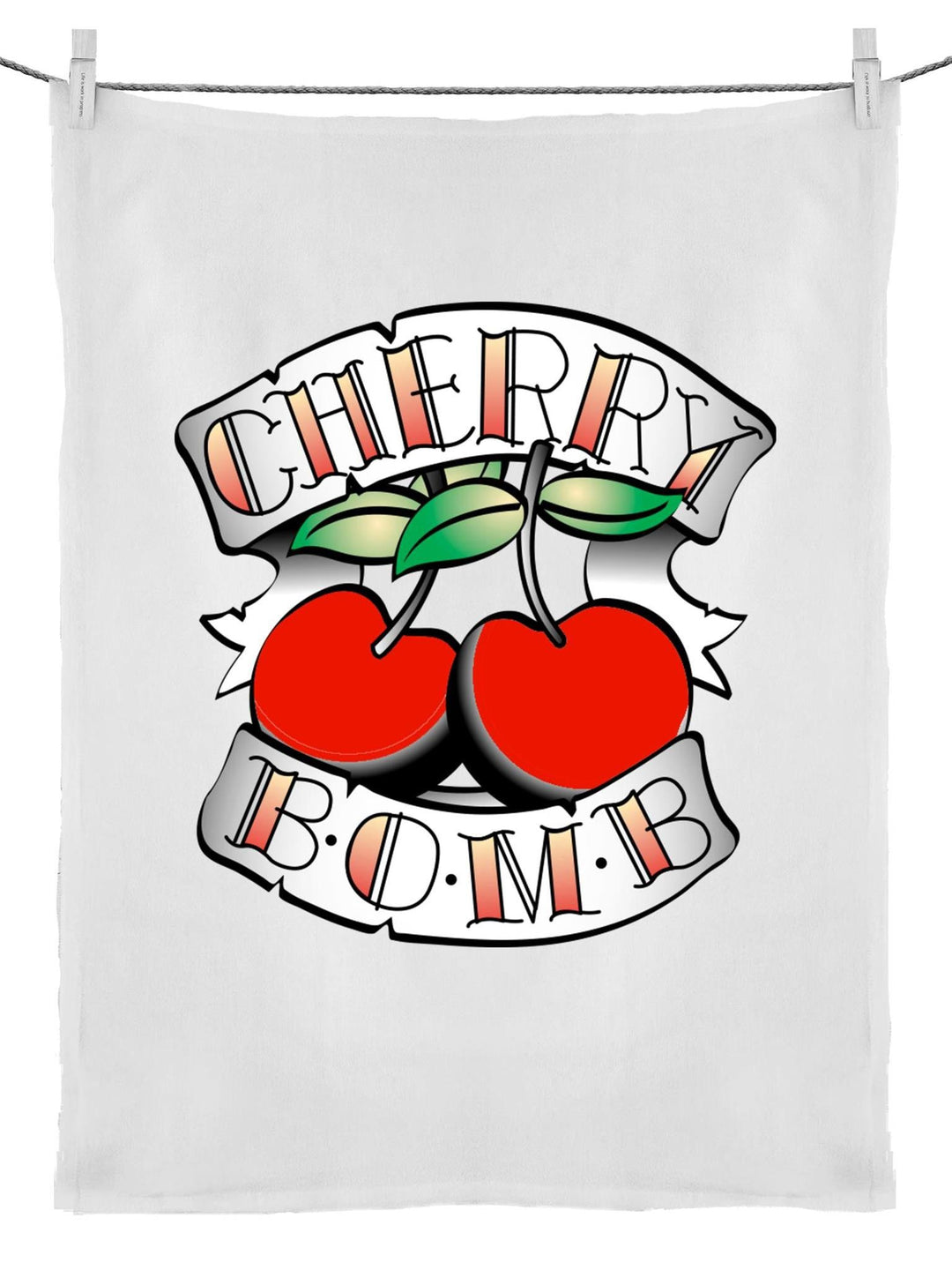 Cherry Bomb Tea Towel