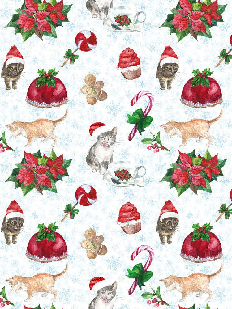 Christmas Cats Midi Skirt