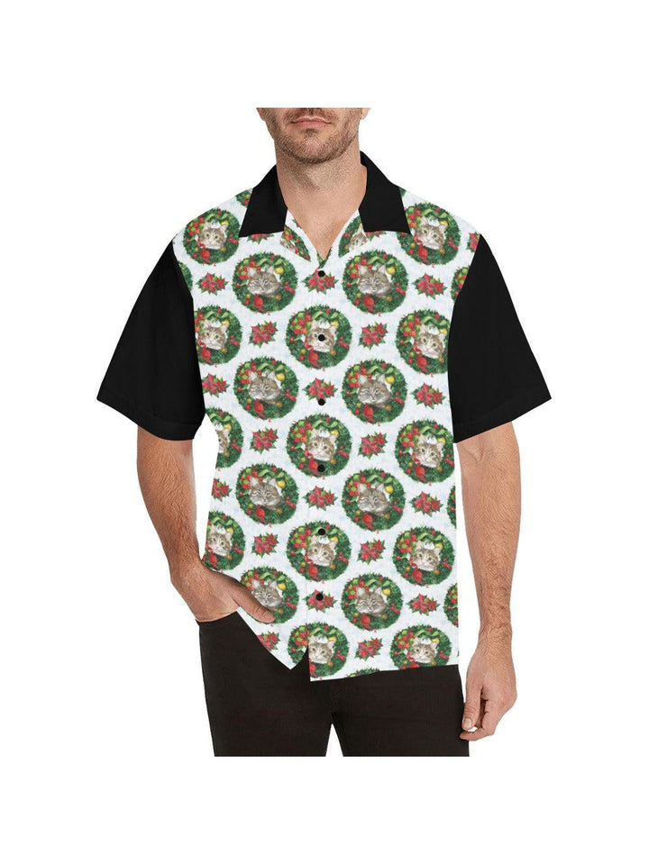 Christmas Cats Retro Bowling Shirt