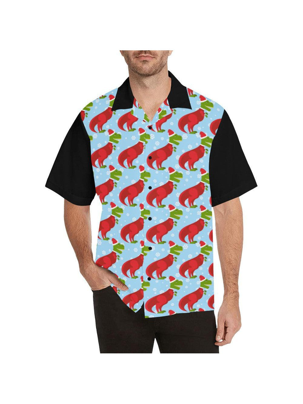 Christmas T-Rex Mens Shirts