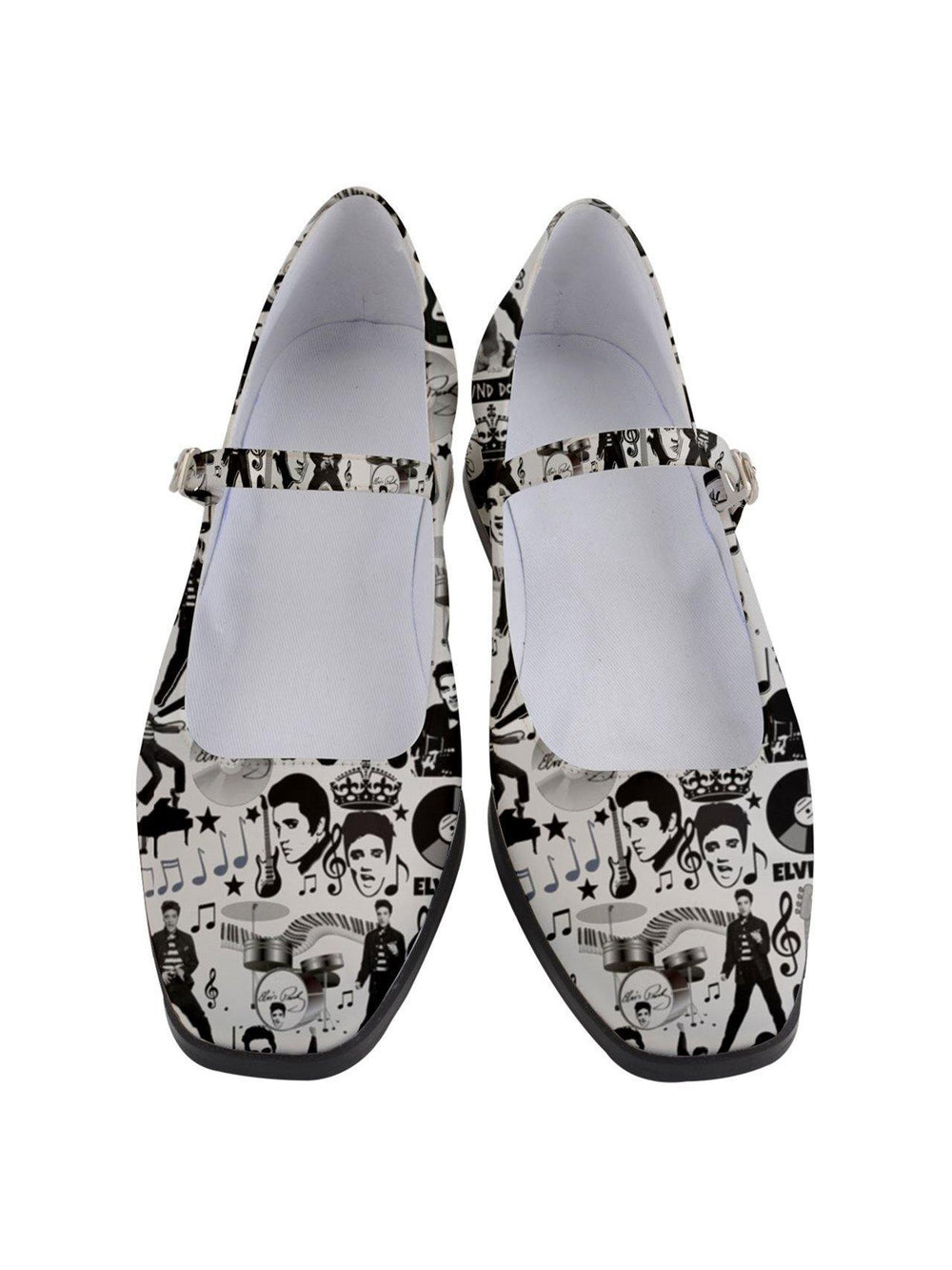Elvis Print Women's Mary Jane Shoes