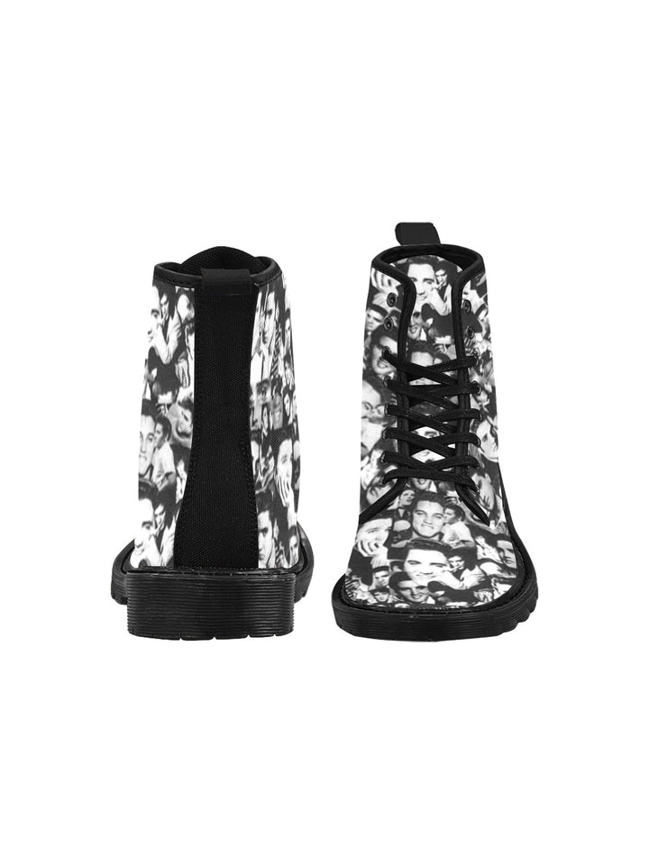 Elvis The King Women's Lace Up Combat Boots