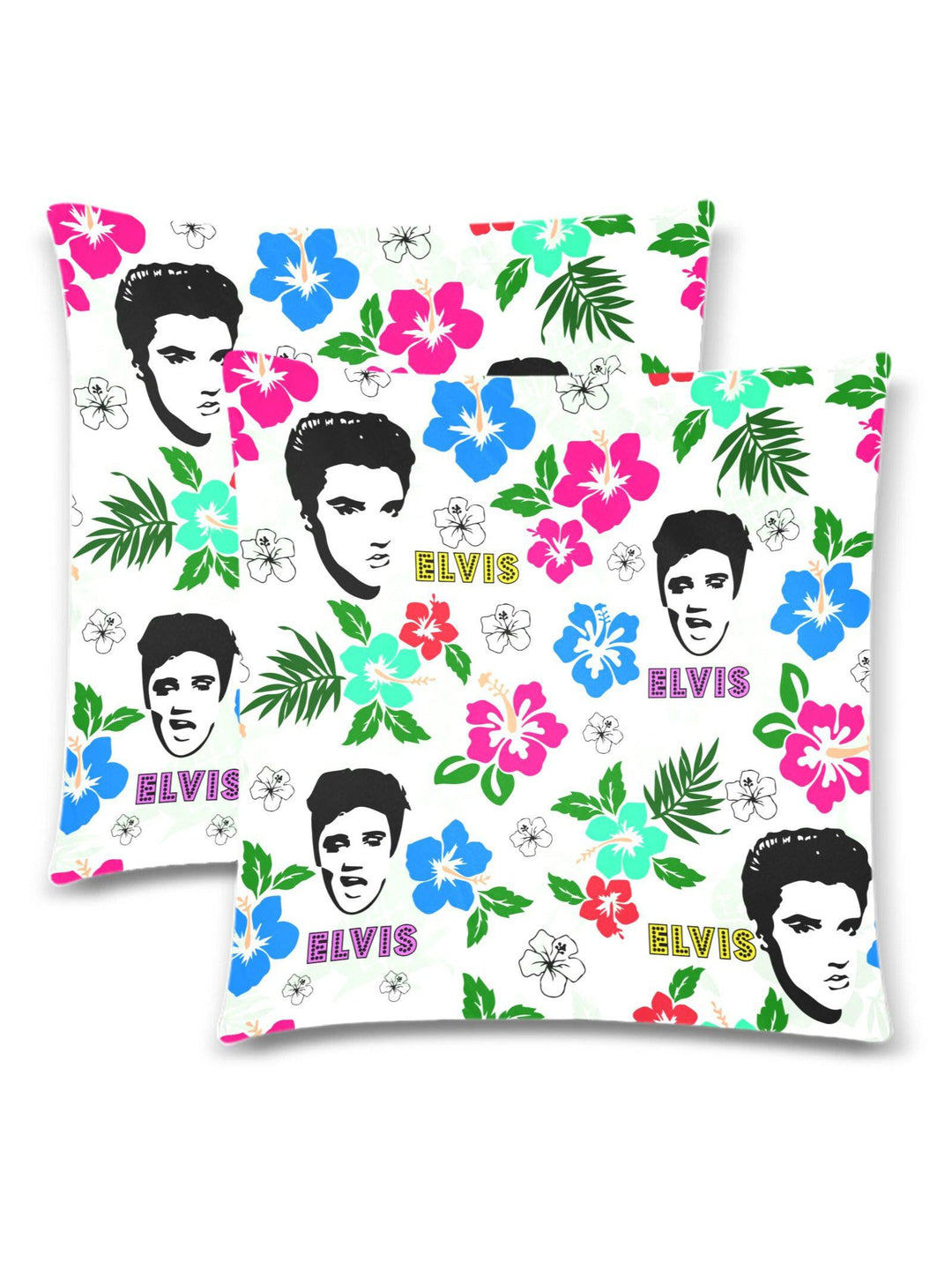 Hawaii Elvis Throw Pillow Cover 18"x 18" (Twin Sides) (Set of 2)