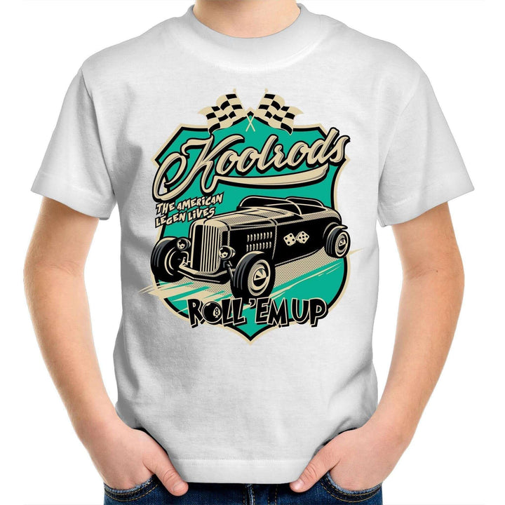 KOOLRODS TURQUOISE Kids Youth Crew T-Shirt