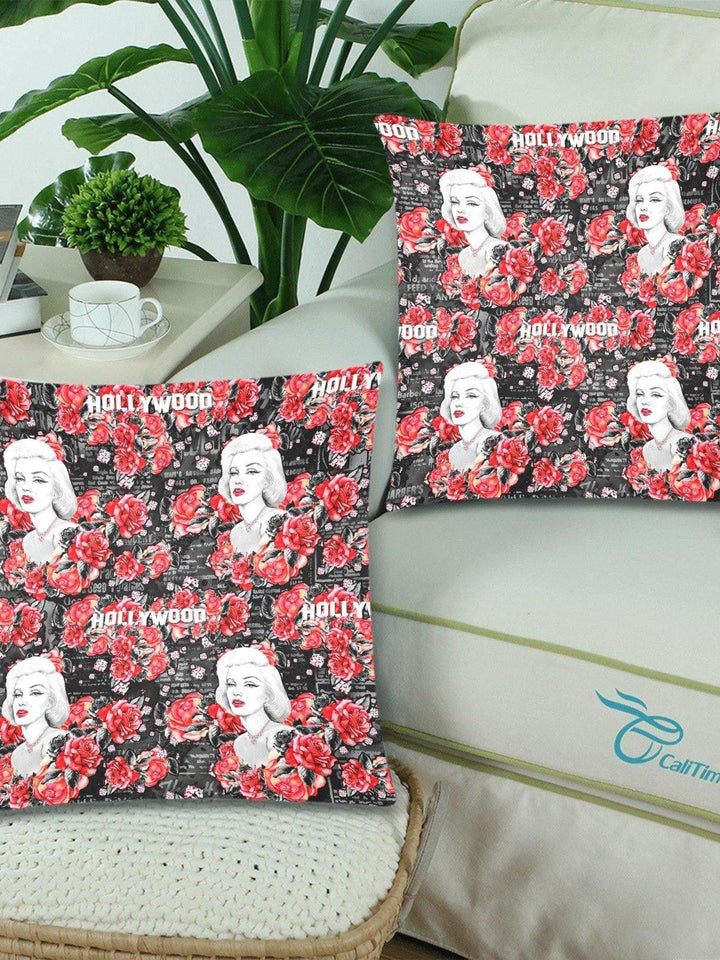MARILYN Throw Pillow Cover 18"x 18" (Twin Sides) (Set of 2)