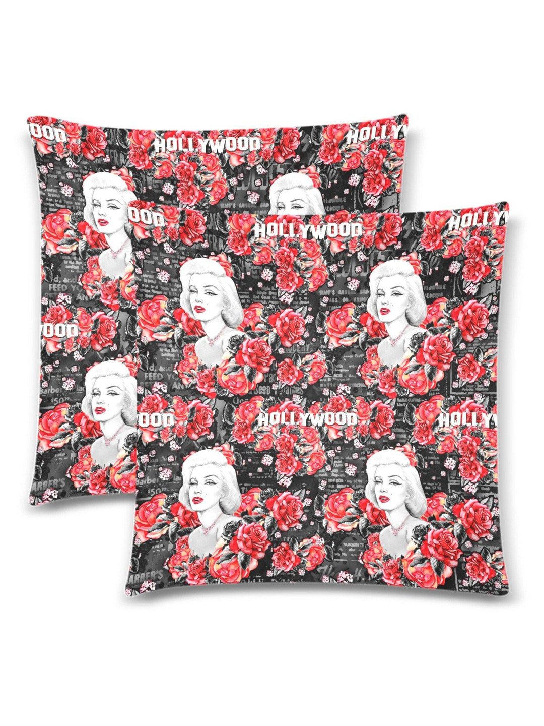MARILYN Throw Pillow Cover 18"x 18" (Twin Sides) (Set of 2)