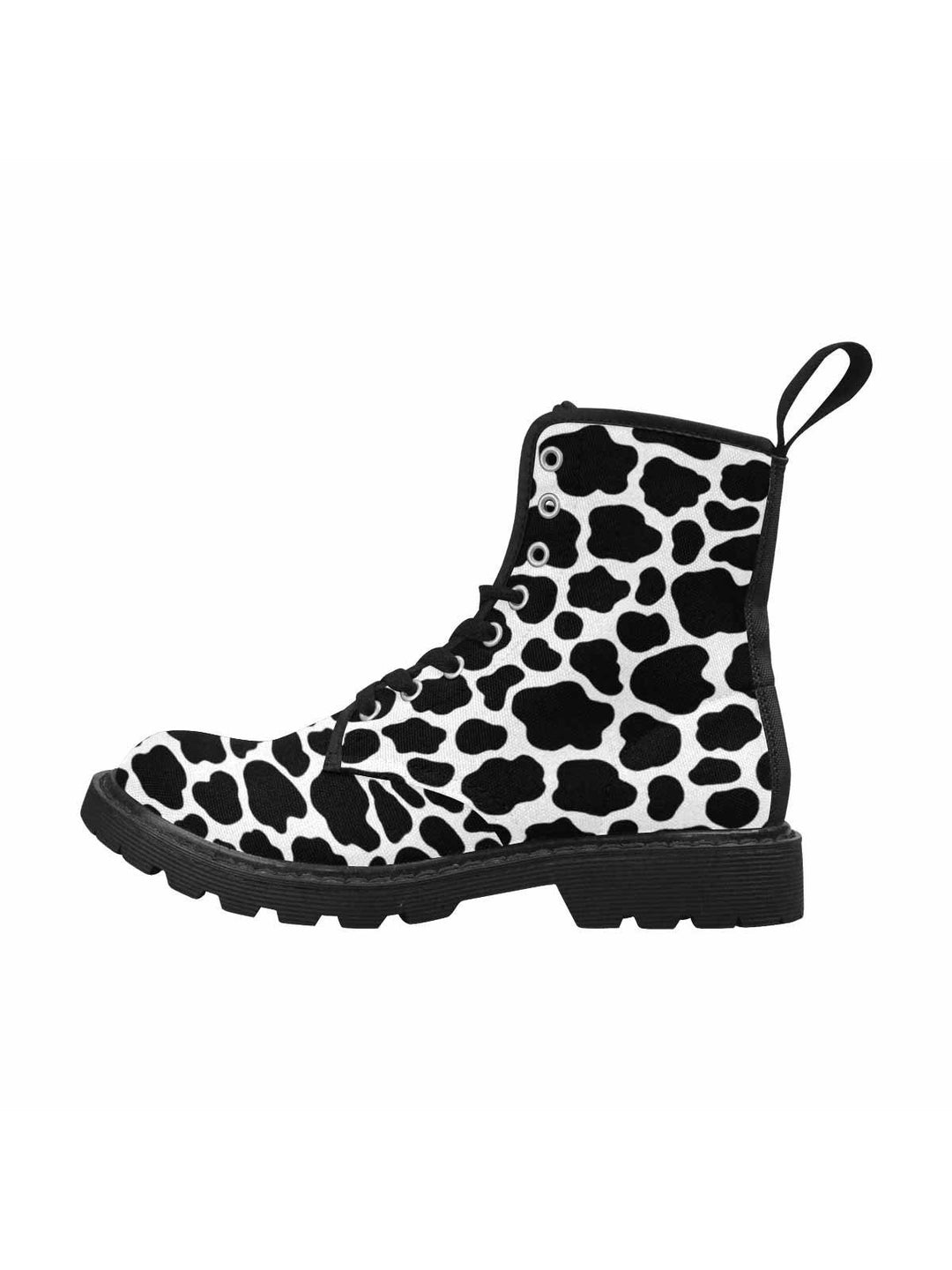 Moo Cows Lace Up Combat Boots