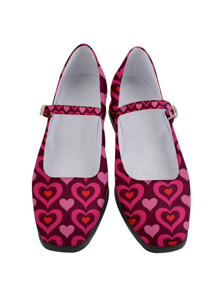 MY GROOVY VALENTINE Women's Mary Jane Shoes