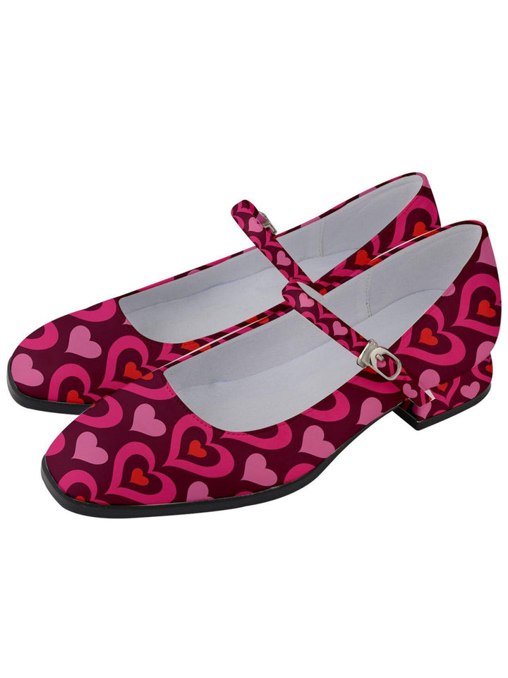 MY GROOVY VALENTINE Women's Mary Jane Shoes