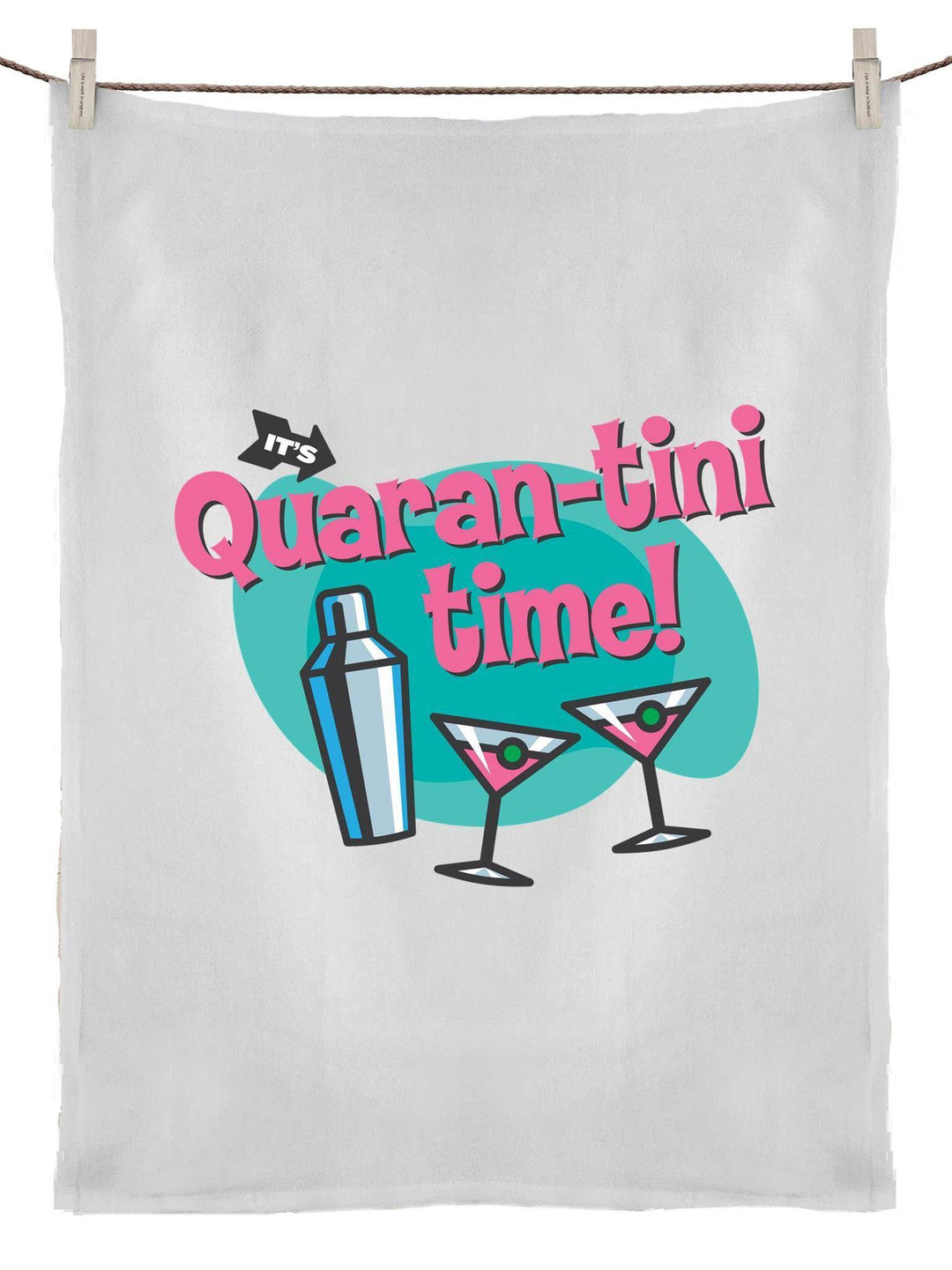 Quarantini Time Tea Towel