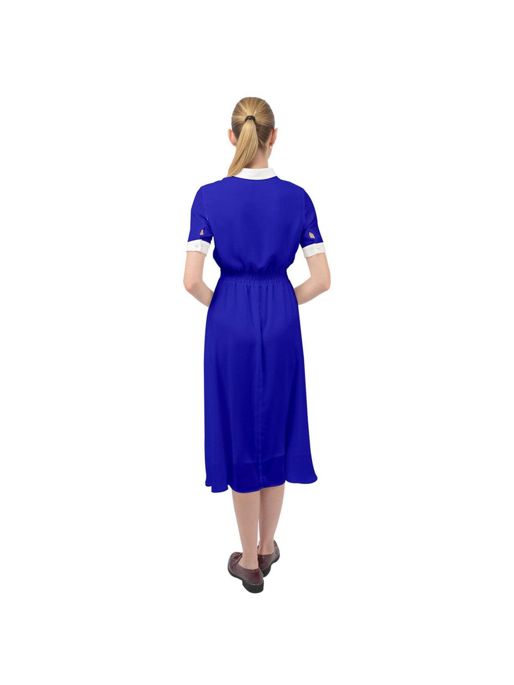 Royal Blue Ava 1940s Style Vintage Dress
