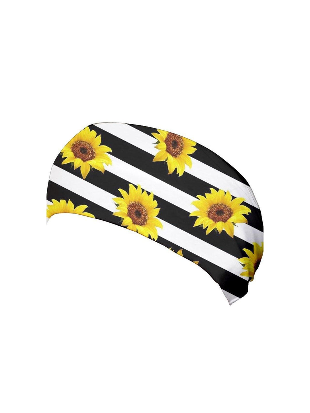 Sunflower Stripes Wide Stretchy Headband
