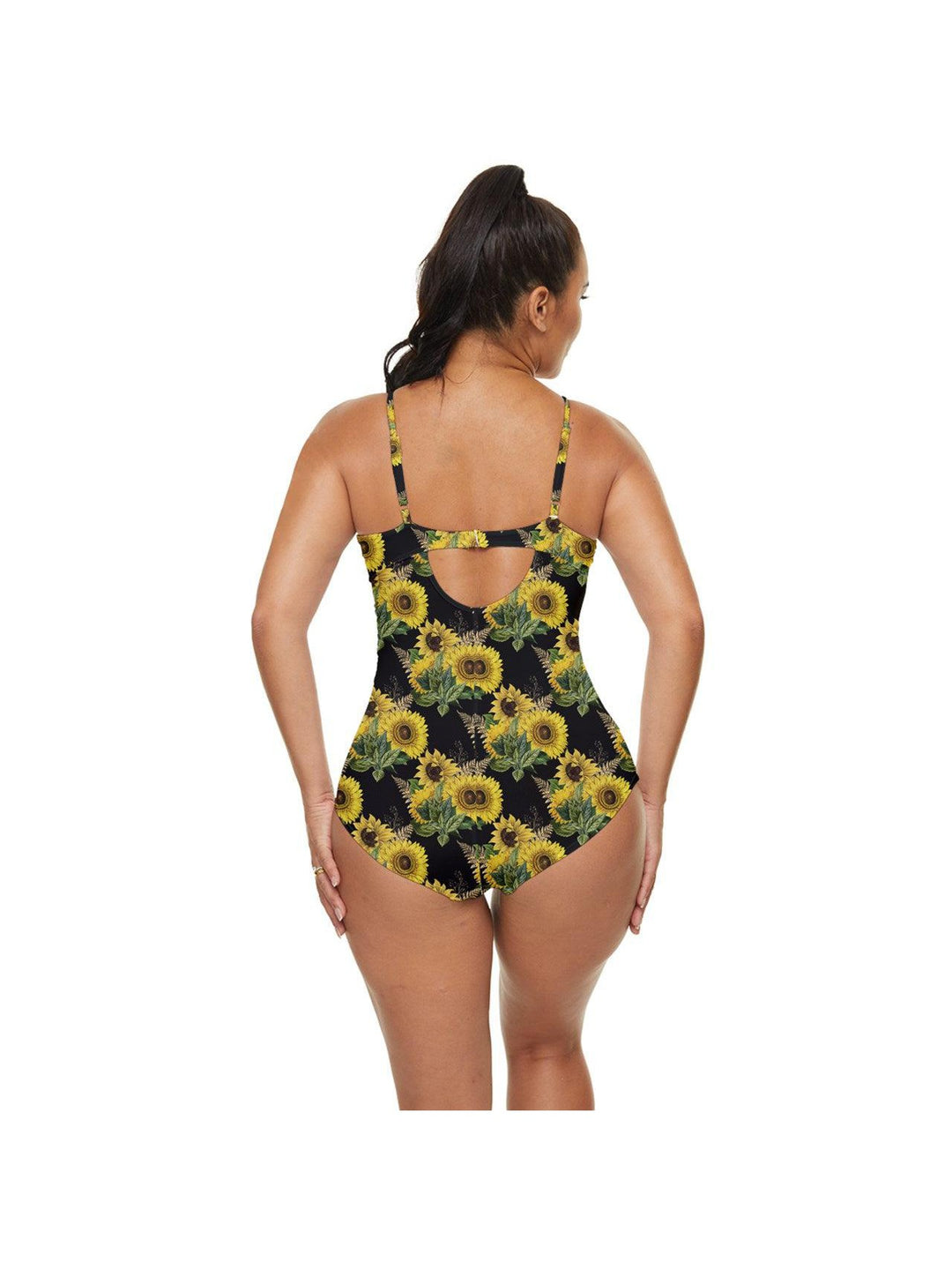 Sunflowers Retro Full Coverage Swimsuit
