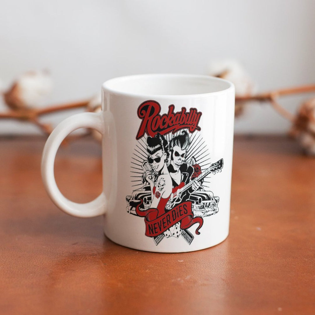 Rockabilly Never Dies White Mug