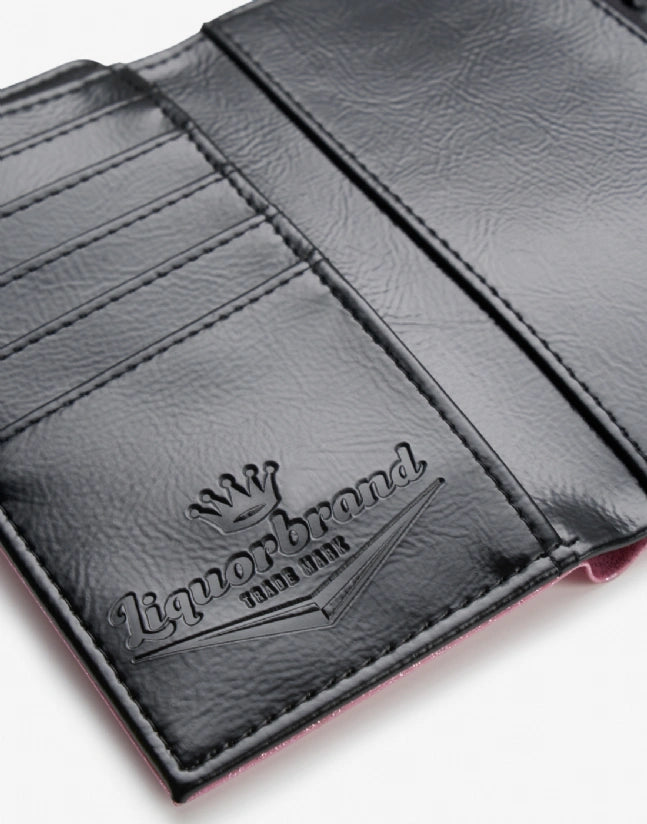 Liquorbrand Vega Black Glitter Wallet - Retro Envelope Purse