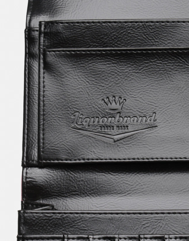 Liquorbrand Vega Crocodile Clutch - Retro Black Envelope Purse