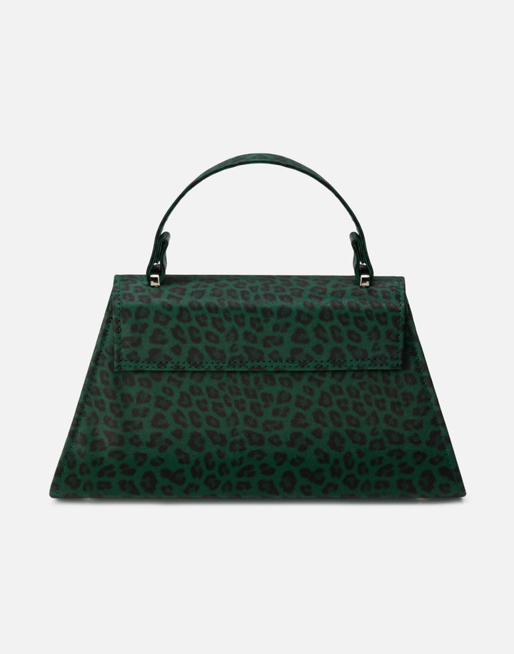 Liquorbrand Rumbler Handbag – Green Leopard Rockabilly Bowling Bag