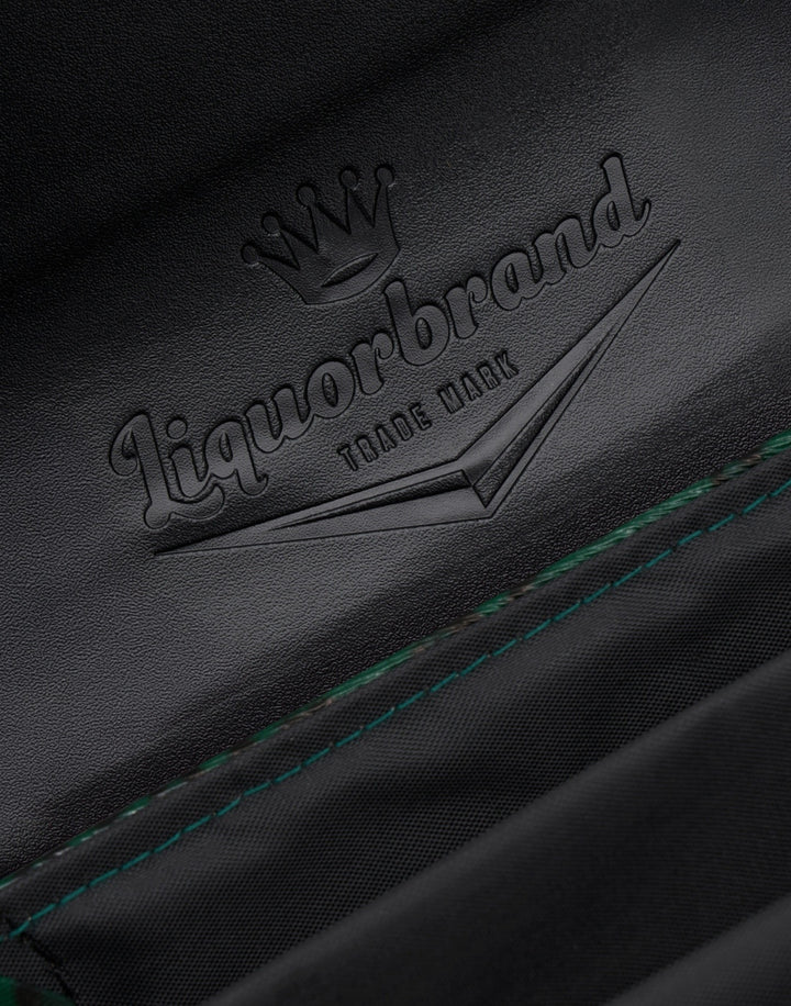 Liquorbrand Rumbler Handbag – Green Leopard Rockabilly Bowling Bag