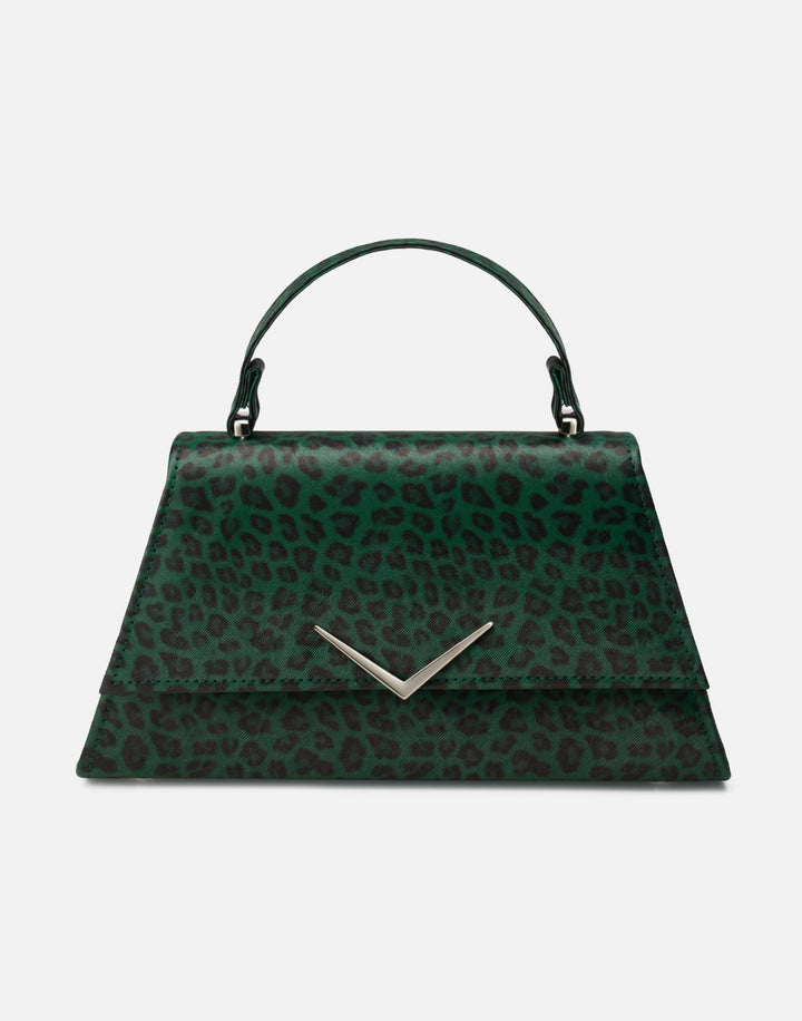 Liquorbrand Rumbler Handbag – Green Leopard Rockabilly Bowling Bag