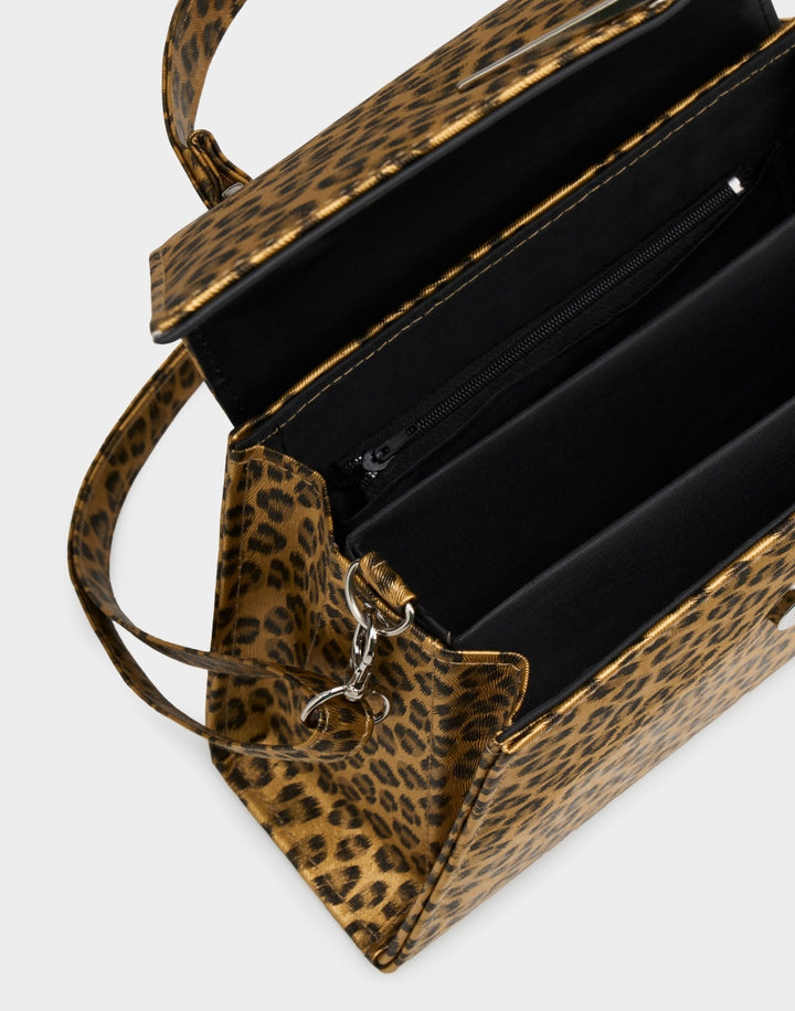 Liquorbrand Rumbler Handbag – Gold Leopard Rockabilly Bowling Bag