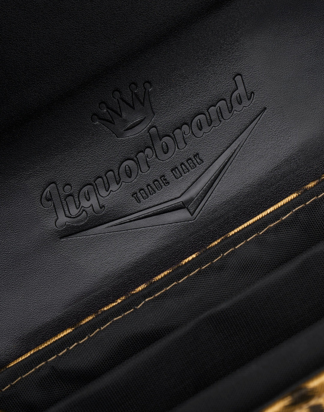 Liquorbrand Rumbler Handbag – Gold Leopard Rockabilly Bowling Bag