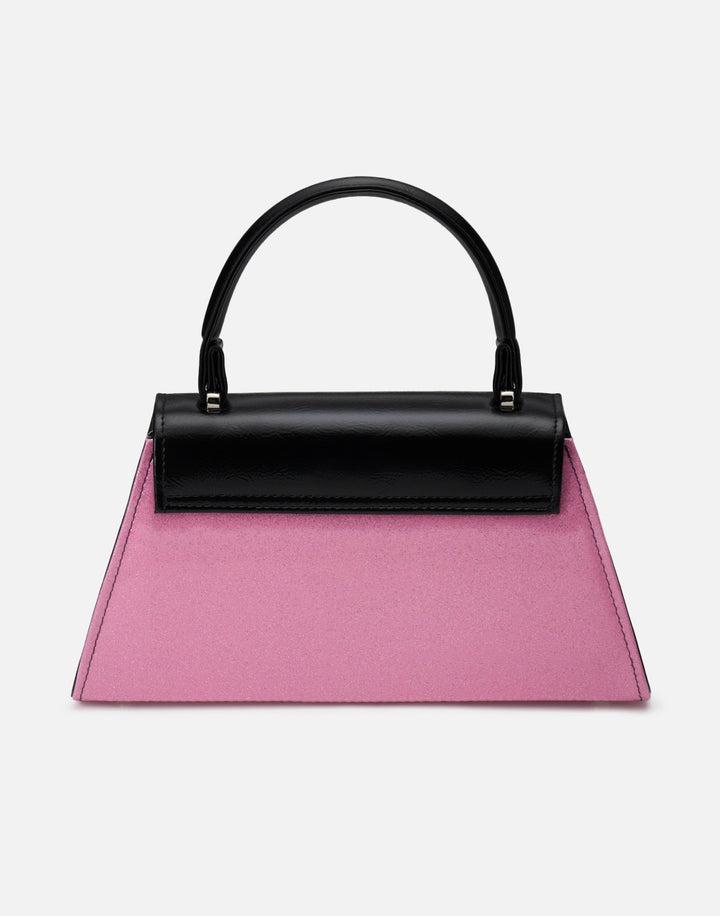 Liquorbrand Chevron Handbag – Black & Pink Rockabilly Bowling Bag