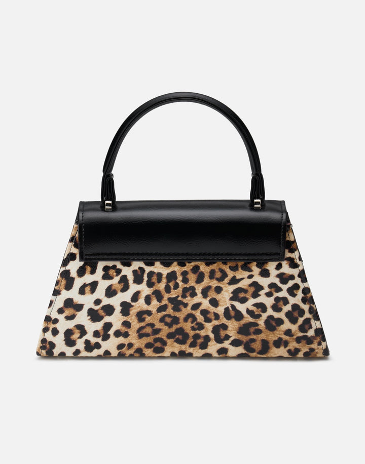 Liquorbrand Chevron Handbag – Black & Leopard Rockabilly Bowling Bag