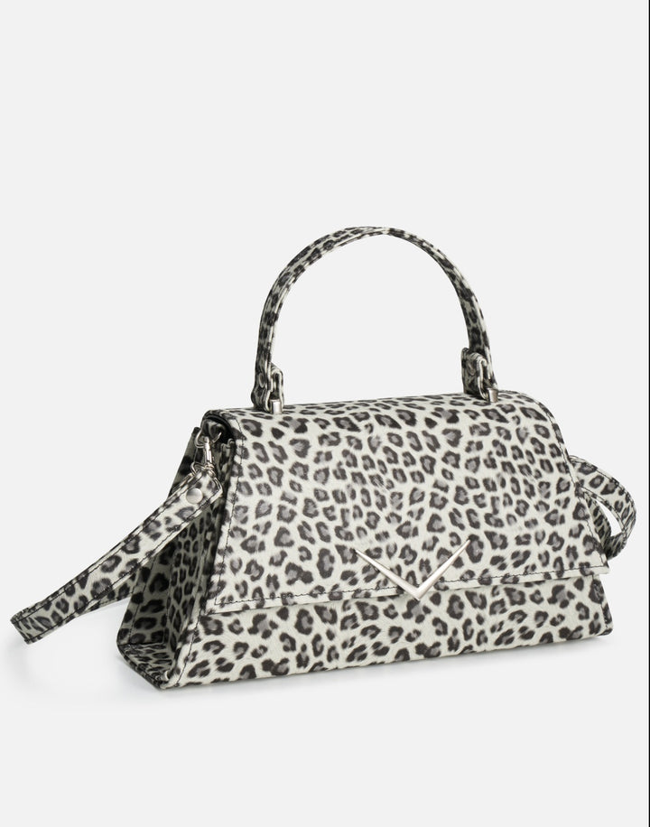 Liquorbrand Rumbler Handbag – Snow Leopard Rockabilly Bowling Bag