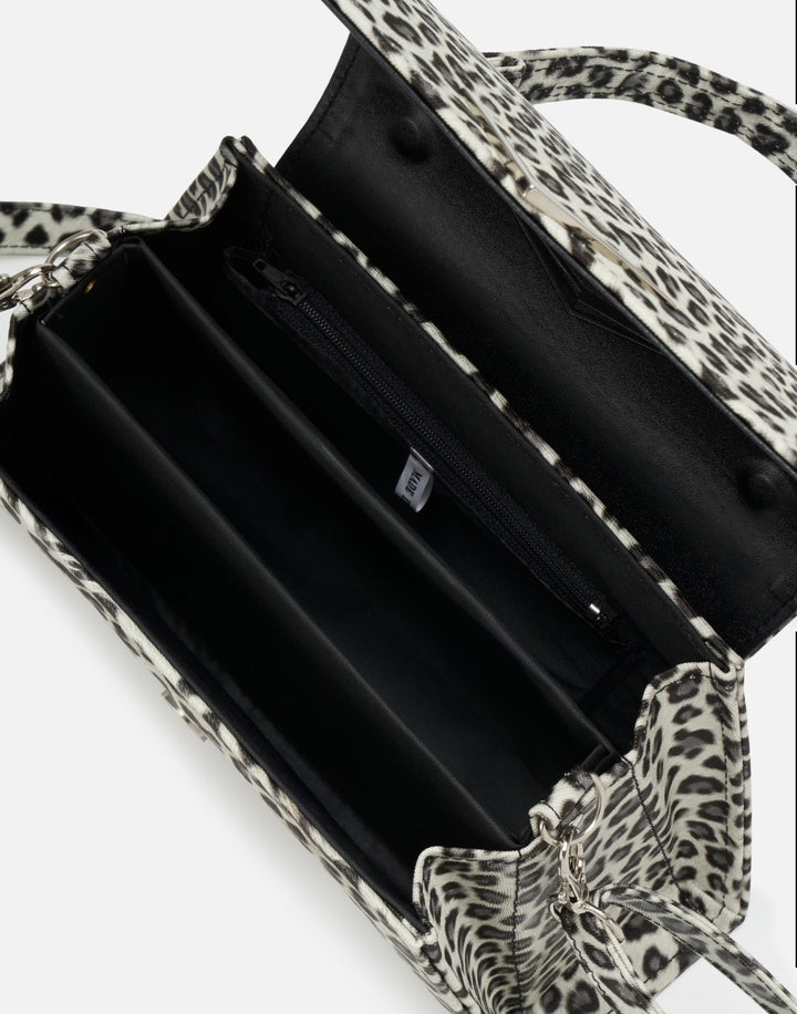 Liquorbrand Rumbler Handbag – Snow Leopard Rockabilly Bowling Bag