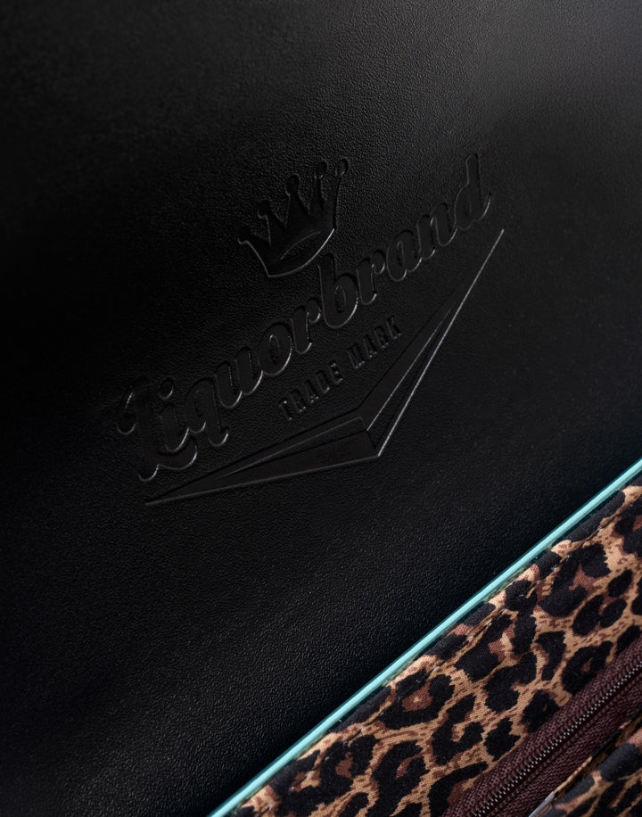 Liquorbrand Chevron Handbag – Black & Blue Rockabilly Bowling Bag