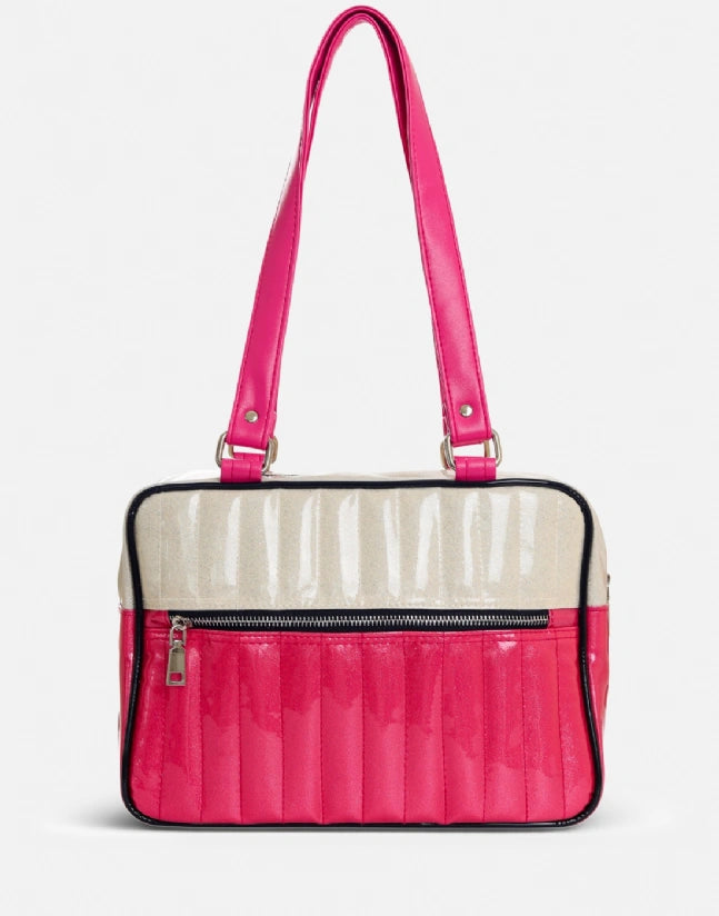 Liquorbrand Vixen Pink Shoulder Bag - Retro Rockabilly Handbag