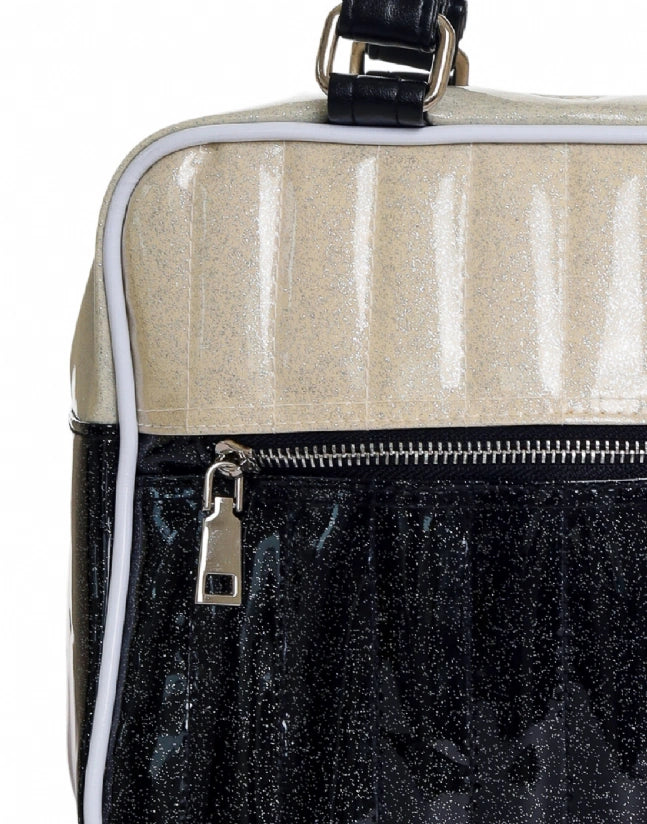 Liquorbrand Vixen Black Shoulder Bag - Retro Rockabilly Handbag
