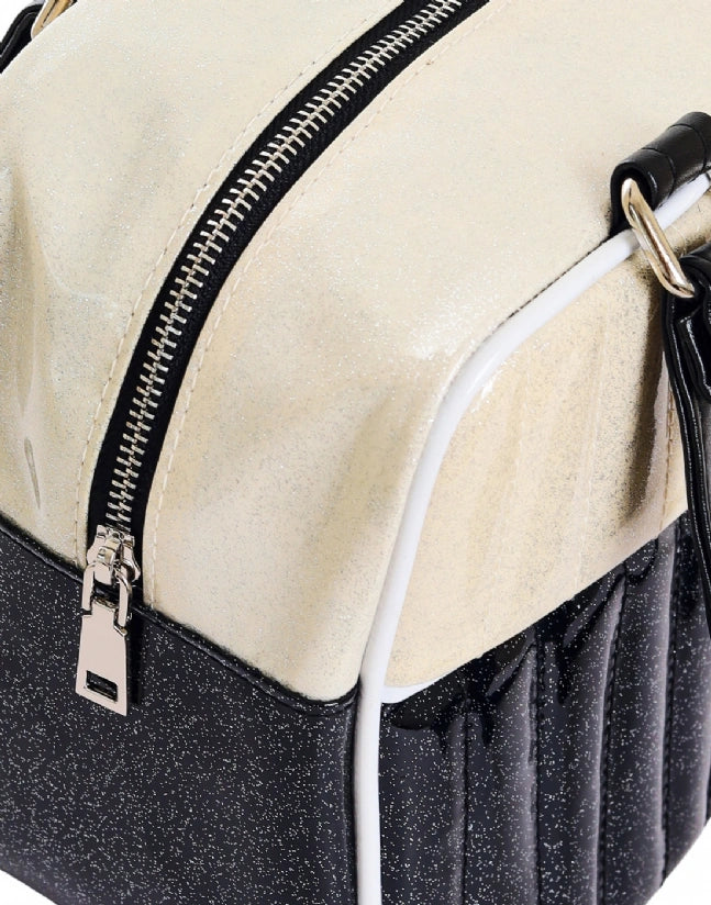Liquorbrand Vixen Black Shoulder Bag - Retro Rockabilly Handbag